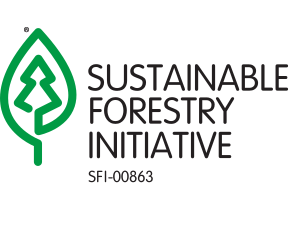 Sustainable Forestry Initiative (SFI) logo, a sustainable paper and packaging certification.